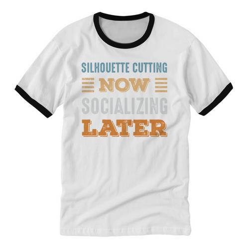 Silhouette Cutting Now Minimal Socializing Introvert Unisex Cotton Ringer T-Shirt - Raresse