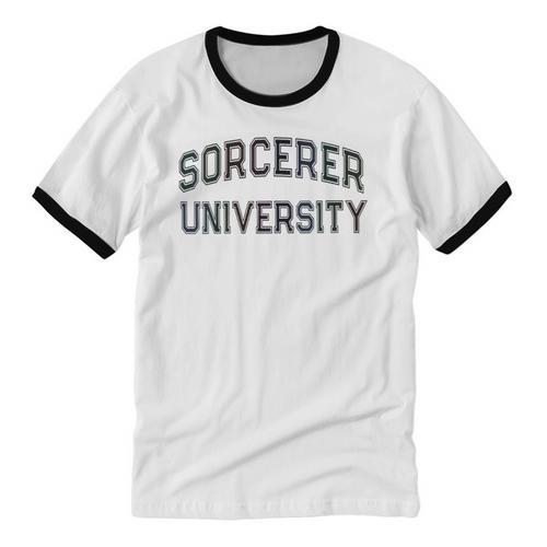Silly Anti Social SORCERER UNIVERSITY Introvert Stay Away Unisex Cotton Ringer T-Shirt - Raresse