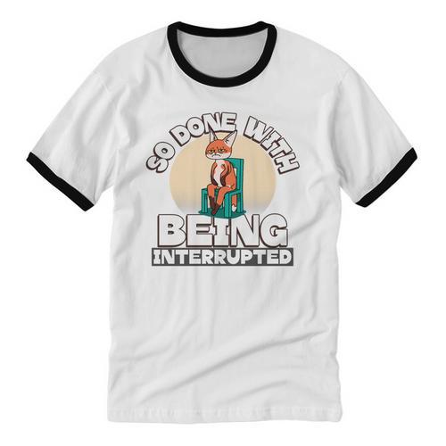 So Done With Being Interrupted Sick And Tired Introvert Premium Tri-Blend Unisex Cotton Ringer T-Shirt - Raresse