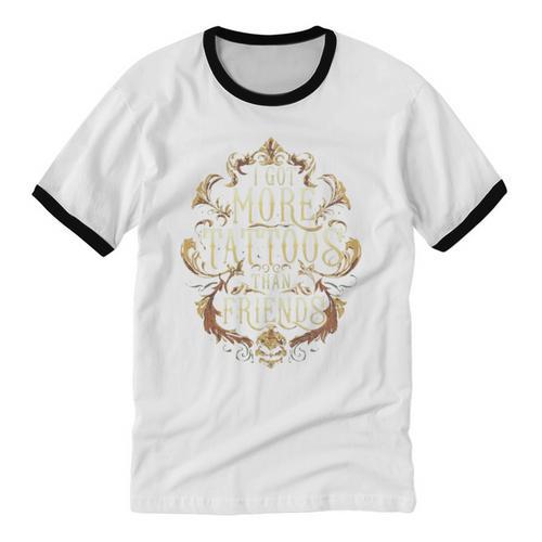 I Have More Tattoos Than Friends Introvert Unisex Cotton Ringer T-Shirt - Raresse