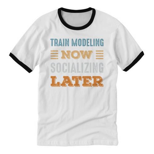 Train Modeling Now Minimal Socializing Introvert Vintage Unisex Cotton Ringer T-Shirt - Raresse