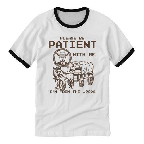 Vintage Biden Please Be Patient With Me I'm From The 1900s Unisex Cotton Ringer T-Shirt - Figerry