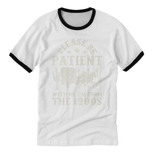 Vintage Please Be Patient With Me I'm From The 1900s For Men Premium Unisex Cotton Ringer T-Shirt - Figerry