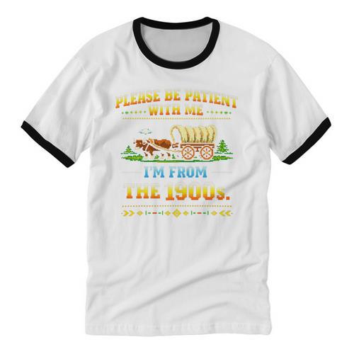 Vintage Please Be Patient With Me I'm From The 1900s Premium Tri-Blend Unisex Cotton Ringer T-Shirt - Figerry