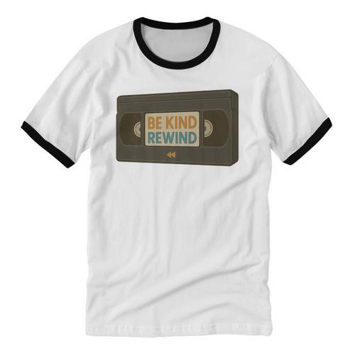 Vintage VHS Tape Humor Retro Nostalgia Graphic Premium Unisex Cotton Ringer T-Shirt - Figerry