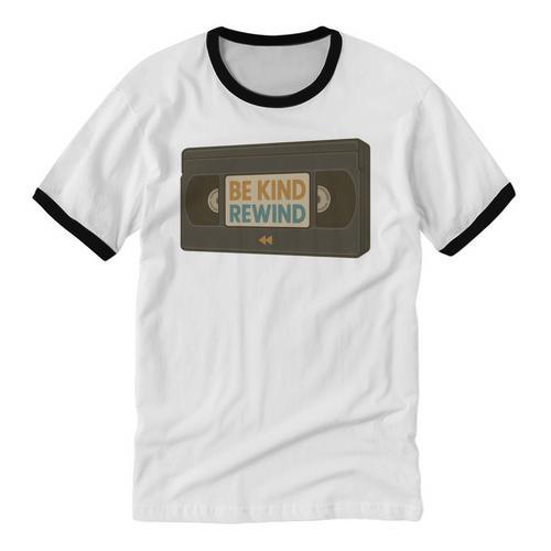 Vintage VHS Tape Humor Retro Nostalgia Graphic Unisex Cotton Ringer T-Shirt - Figerry
