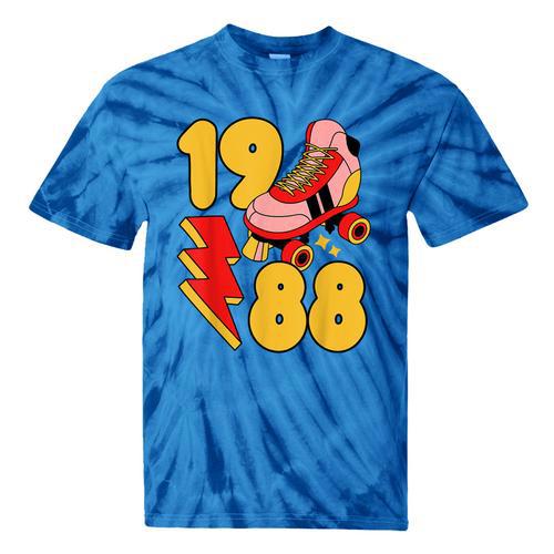 1988 Retro Roller Skate Vintage 80s Nostalgia Collector Tie-Dye T-Shirts - Figerry