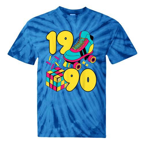 1990 Retro Raised In The 90s Old School Nostalgia Vibes Tie-Dye T-Shirts - Figerry