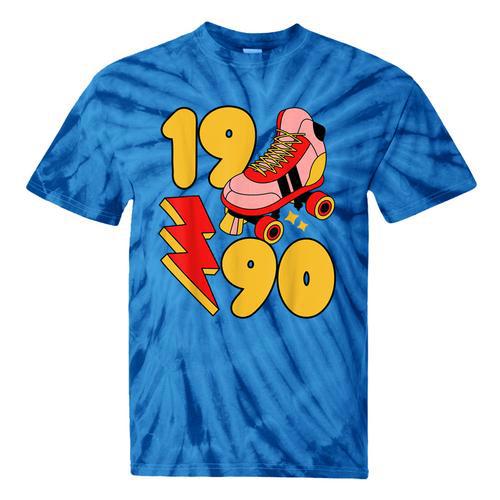 1990 Retro Roller Skate Vintage 90s Nostalgia Collector Tie-Dye T-Shirts - Figerry