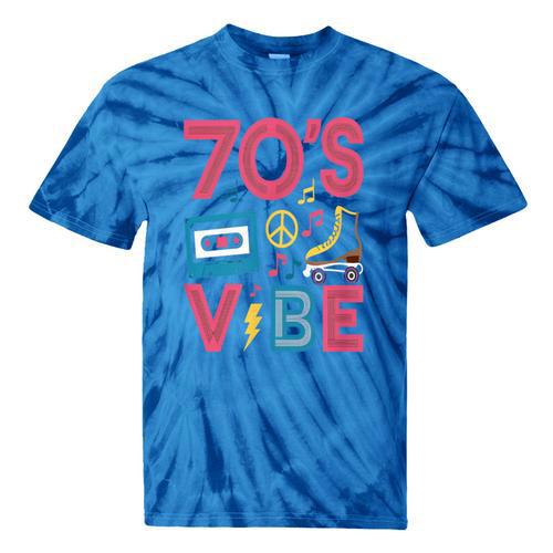 70s Retro Style Roller Skate Cassette Music Nostalgia Tie-Dye T-Shirts - Figerry