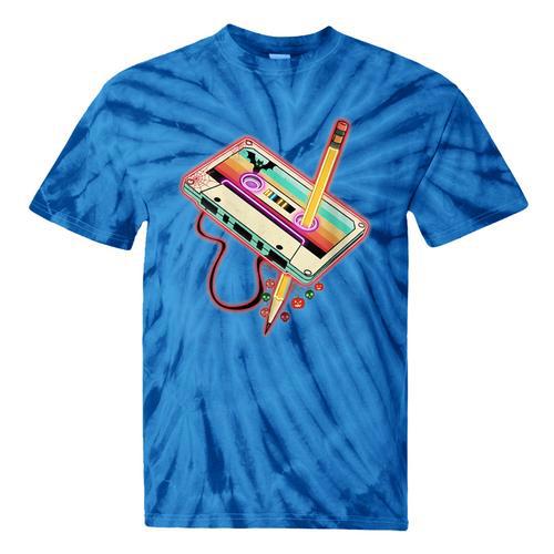 80s 90s Retro Halloween's Party Costume Nostalgia Cassette Tie-Dye T-Shirts - Figerry