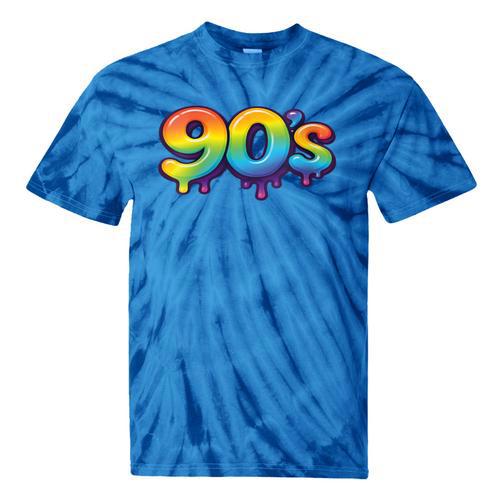 90s Retro Pop Art Rainbow Lips Nostalgia Costume 90s Tie-Dye T-Shirts - Figerry