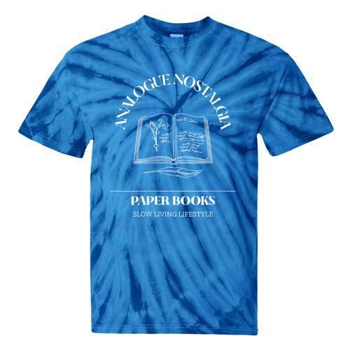 Analogue Nostalgia Paper Books Book Graphic Tie-Dye T-Shirts - Figerry