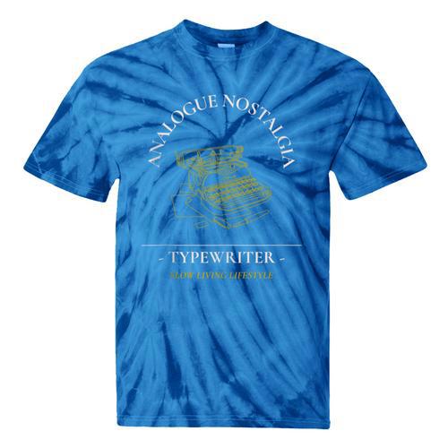 Analogue Nostalgia Typewriter Graphic Tie-Dye T-Shirts - Figerry