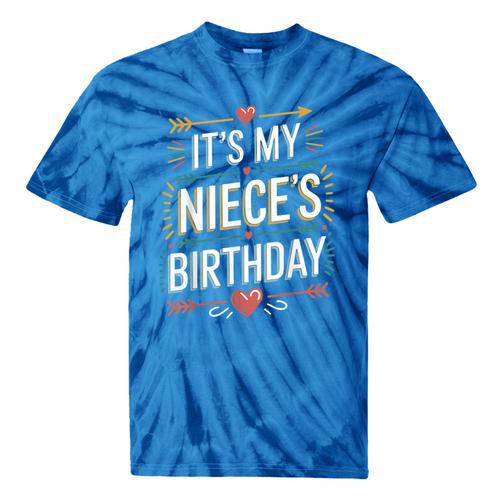 Boho Nostalgia It's My Niece's Birthday Women Kids Tie-Dye T-Shirts - Figerry