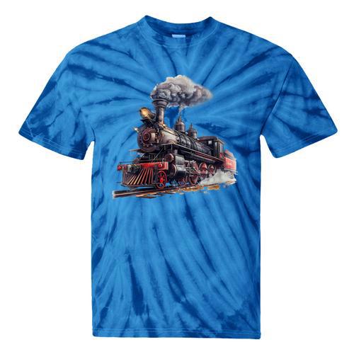 Classic Steam Train Enthusiasts Nostalgia For Train Lovers Tie-Dye T-Shirts - Figerry