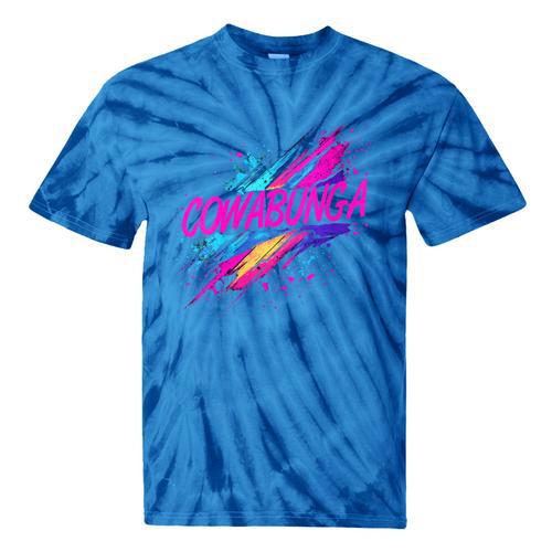 Cowabunga Retro 80s 90s Nostalgia Slang Neon Grunge Art Tie-Dye T-Shirts - Figerry