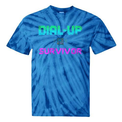Dial Up Survivor Retro Modem Nostalgia Tech Top Tie-Dye T-Shirts - Figerry