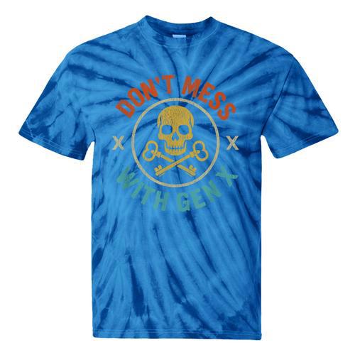 Don't Mess With Gen X Vintage Grunge Skull 80s Nostalgia Tie-Dye T-Shirts - Figerry