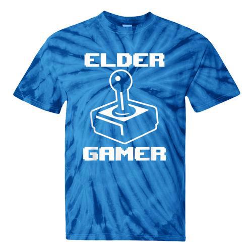 Elder Gamer Retro Video Game Nostalgia Old Gamer Tie-Dye T-Shirts - Figerry