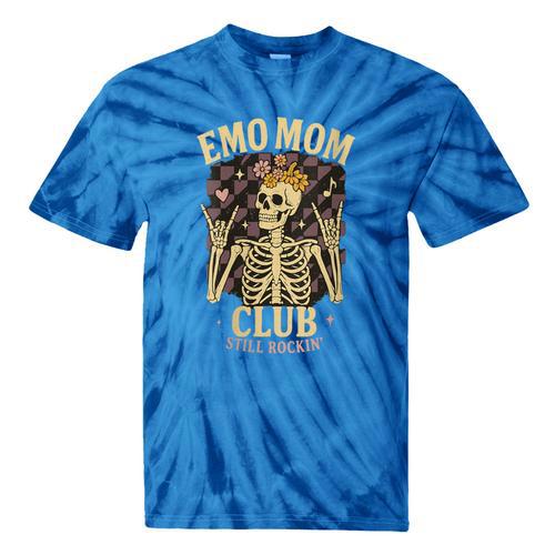 Emo Mom Club Still Rockin Skeleton Nostalgia Women Mother Tie-Dye T-Shirts - Figerry