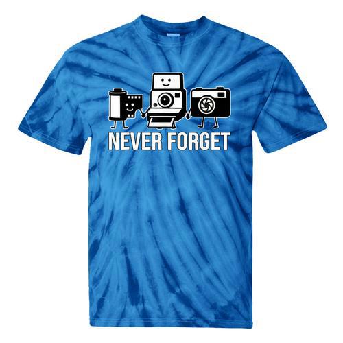 Never Forget Retro Camera Photography Nostalgia Tie-Dye T-Shirts - Figerry