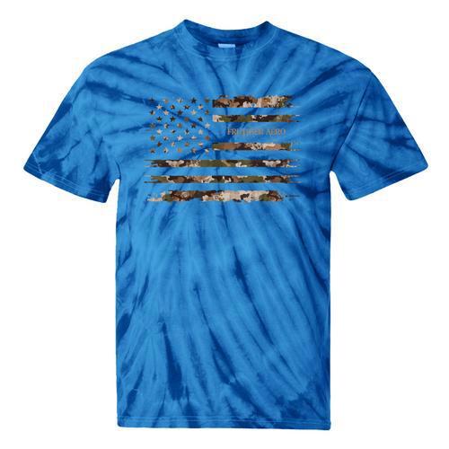 Frutiger Aero Aesthetic Retro Tech Camo Distressed American Tie-Dye T-Shirts - Figerry