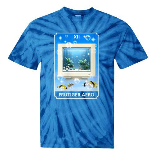 Frutiger Aero Aesthetic Tech Computer Aquarium Tarot Card Tie-Dye T-Shirts - Figerry
