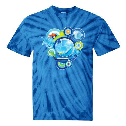 Frutiger Aero Metro Abstract Maximalism 2000s Nostalgia Tie-Dye T-Shirts - Figerry
