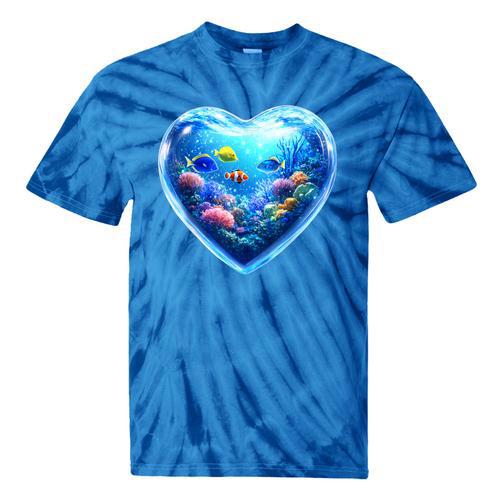 Frutiger Aero Y2K Heart Tie-Dye T-Shirts - Figerry