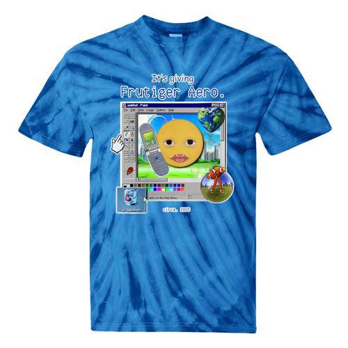 Frutiger Aero Y2K Meme Graphic 2000s Nostalgia Tie-Dye T-Shirts - Figerry