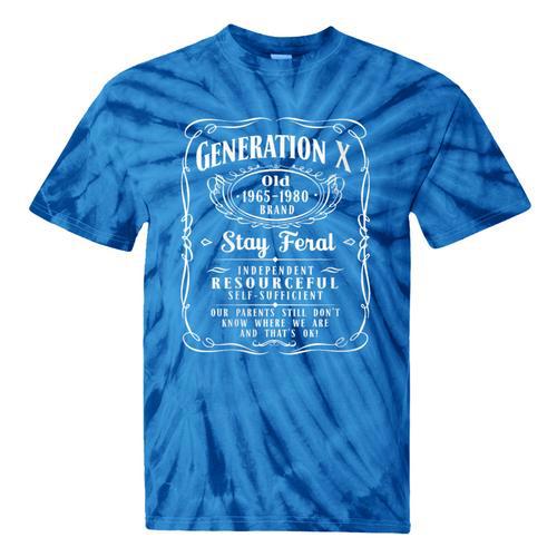 Generation X Old Brand Gen X Gen Xer Nostalgia Tie-Dye T-Shirts - Figerry