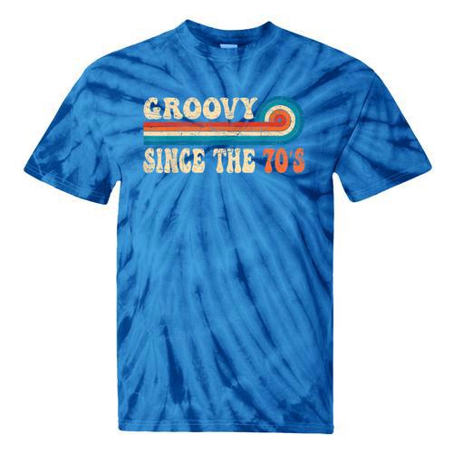 Groovy Since The 70s Aesthetic Nostalgia 1970's Retro Tie-Dye T-Shirts - Figerry