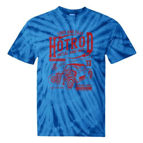 Hotrod Car Automotive Nostalgia Distressed Retro Tie-Dye T-Shirts - Figerry