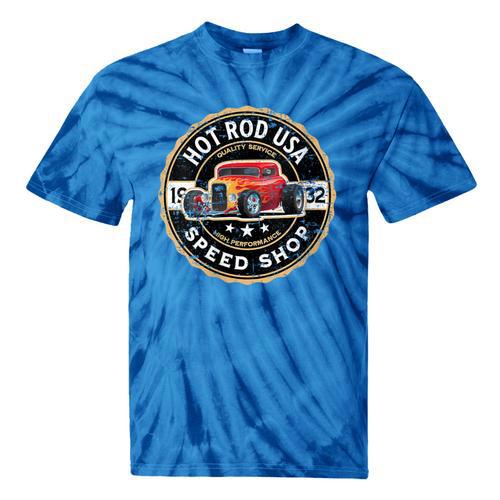 Hotrod Custom Car Automotive Nostalgia Distressed Tie-Dye T-Shirts - Figerry