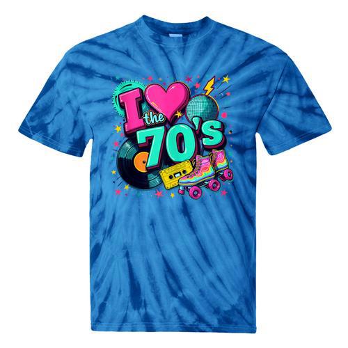I Love The 70s Retro Cassette Roller Vinyl Disco Nostalgia Tie-Dye T-Shirts - Figerry