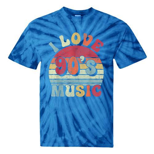 I Love 90's Music Retro Style Nostalgia Cassette 1990s Party Tie-Dye T-Shirts - Figerry