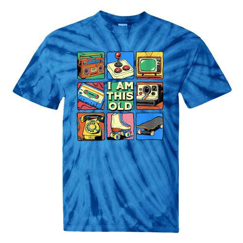 I Am This Old Retro Vintage Nostalgia 80s 90s Cassette Tape Tie-Dye T-Shirts - Figerry