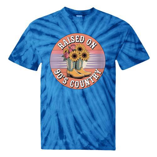Raised On 90’s Country Women Retro Western Music Nostalgia Tie-Dye T-Shirts - Figerry