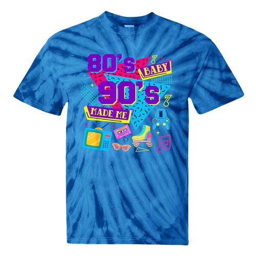 Retro 1980s 80's Baby 1990s 90's Made Me Nostalgia Birthday Tie-Dye T-Shirts - Figerry