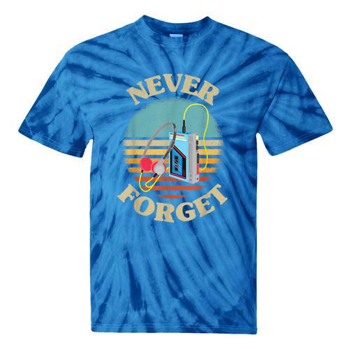 Retro Cassette Player Never Forget Nostalgia Vintage Tie-Dye T-Shirts - Figerry