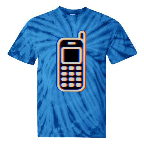 Retro Cell Vintage Mobile Phone 90s Nostalgia Vaporwave Fun Tie-Dye T-Shirts - Figerry