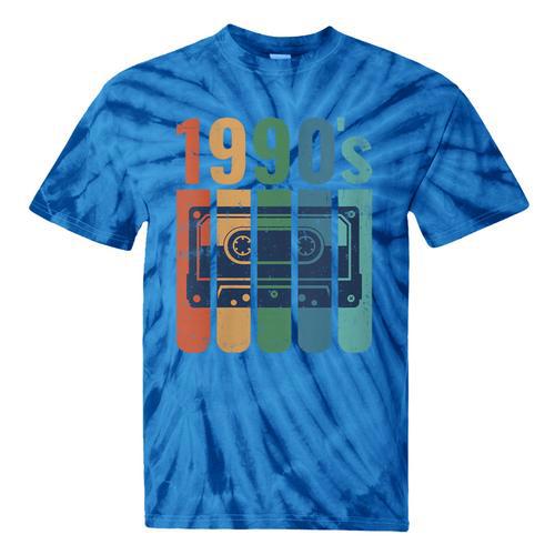 Retro Nineties Style Audio Tape Nostalgia Year 1990 Tie-Dye T-Shirts - Figerry