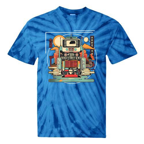 Retro Tech Stack 80s 90s Nostalgia Analog Devices Tie-Dye T-Shirts - Figerry