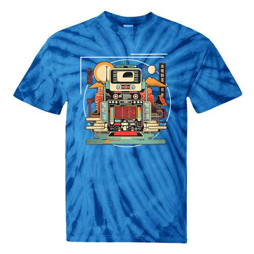 Retro Tech Stack 80s 90s Nostalgia Analog Devices Tie-Dye T-Shirts - Figerry