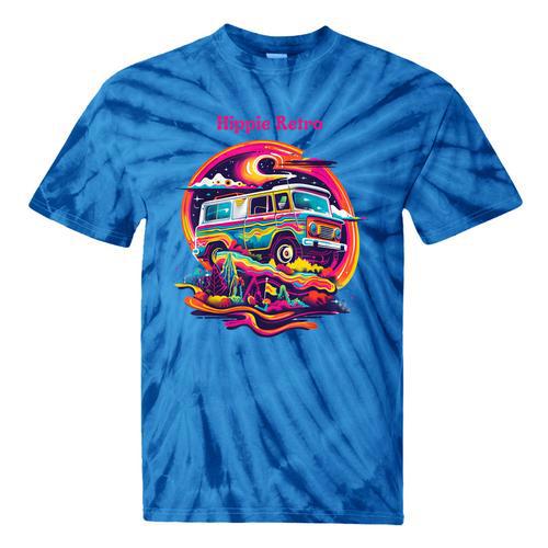 Retro Graphic Print With a Touch Of Nostalgia Tie-Dye T-Shirts - Figerry