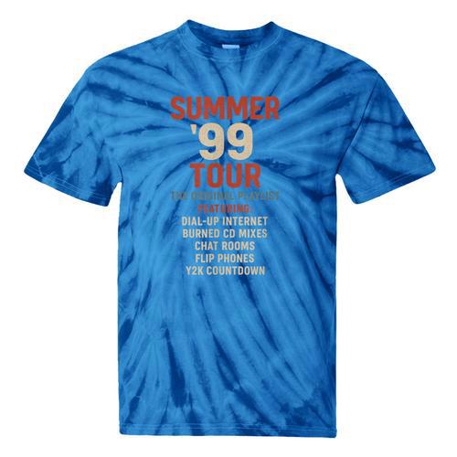 Summer 99 Tour Original Playlist Retro Nostalgia Tie-Dye T-Shirts - Figerry