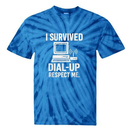 I Survived Dial-Up Internet – Retro 90s Nostalgia Tie-Dye T-Shirts - Figerry