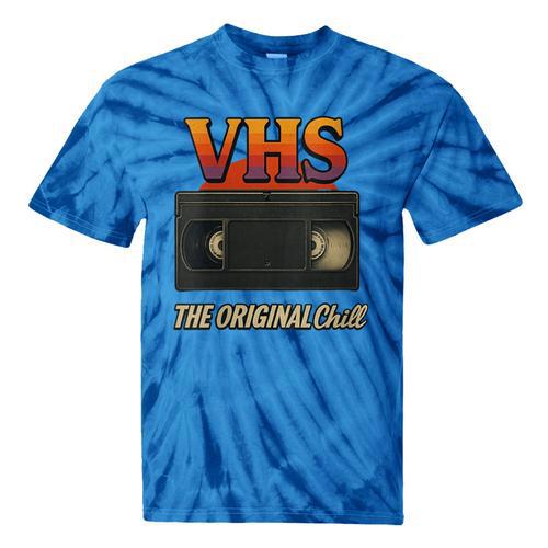 VHS Tape Nostalgia Old School Technology Humor Tie-Dye T-Shirts - Figerry