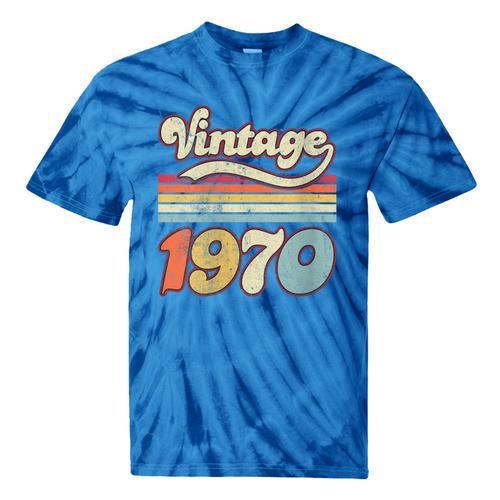 Vintage 1970 Birthday Retro Style 70's Born Nostalgia Outfit Tie-Dye T-Shirts - Figerry